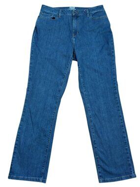 L.L. Bean Womens Size 14 Classic Fit Jeans Medium Blue Stretch Denim.